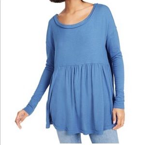 -NWT Freepeople forever girl top, color bluebelle
